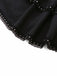 Schwarz 1980er Gothic Geschichtet Spitze Spaghetti-Träger Kleid