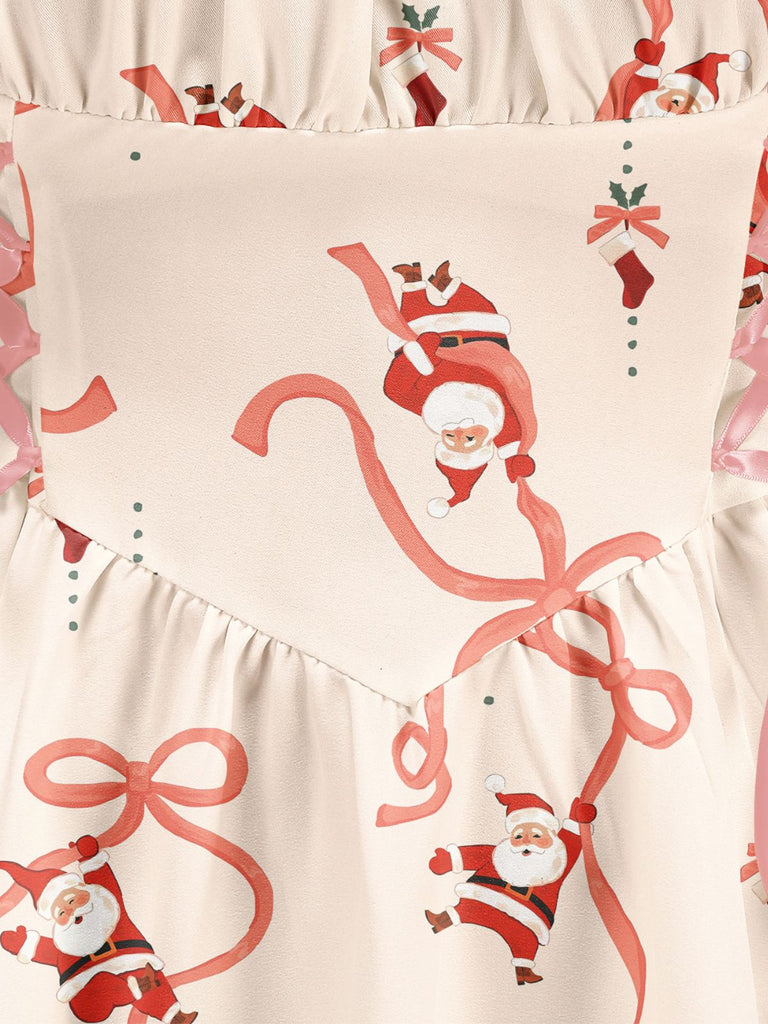 1950er Weihnachten Ornament Schnürung Kleid