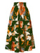 1970er Boho Blumen Bogen Stufen Rock