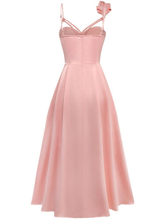 1930er Solide 3D-Blumen Hohl Slip fkleid