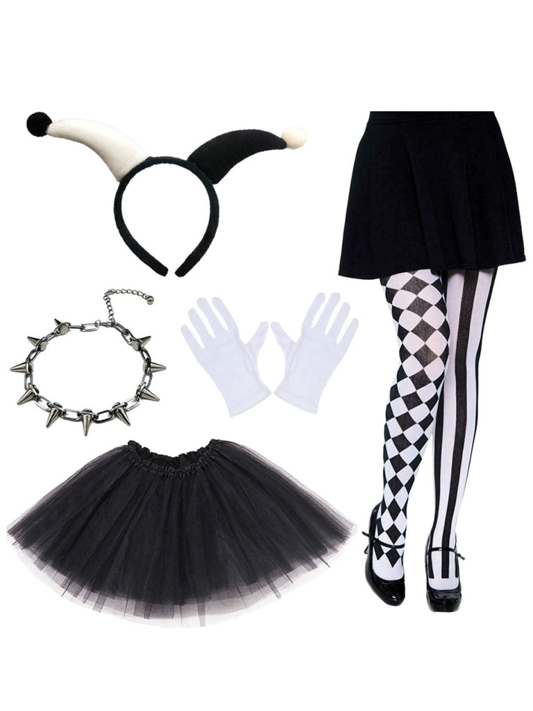 Halloween Clown Kostüm Zubehör Set
