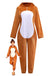 Braun 1970er Weihnachtsrentier Cosplay Jumpsuit