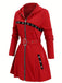 1960er Punk Hooded Zipper Gürtel Midi Jacke