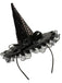 Schwarz Gothic Spitze Rose Zaubererhut Stirnband