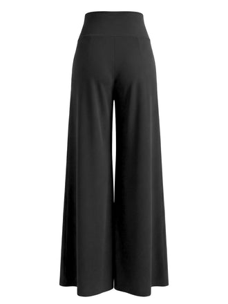 1950er Solide Hoch Taille Doppel Knopfreihe Weitbein Hose