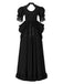 1930er Viktorianisch Gothic Puffärmel Spitze Kleid