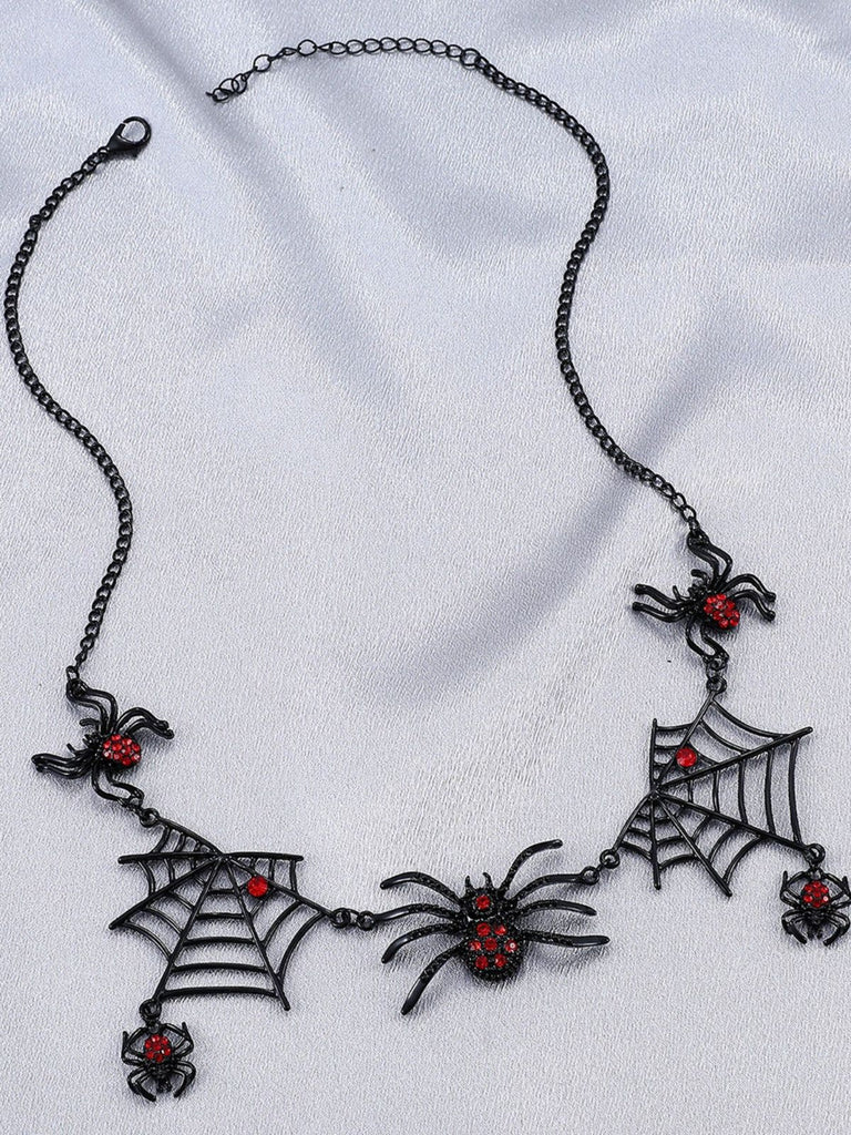 Vintage Gothic Spinne & Web Legierung Halskette