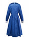 Blau 1940er Plaid Waise Esther Kleid