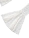 1980er Spitze Ribbon Tie Rüschen Glockenhülse Kleid