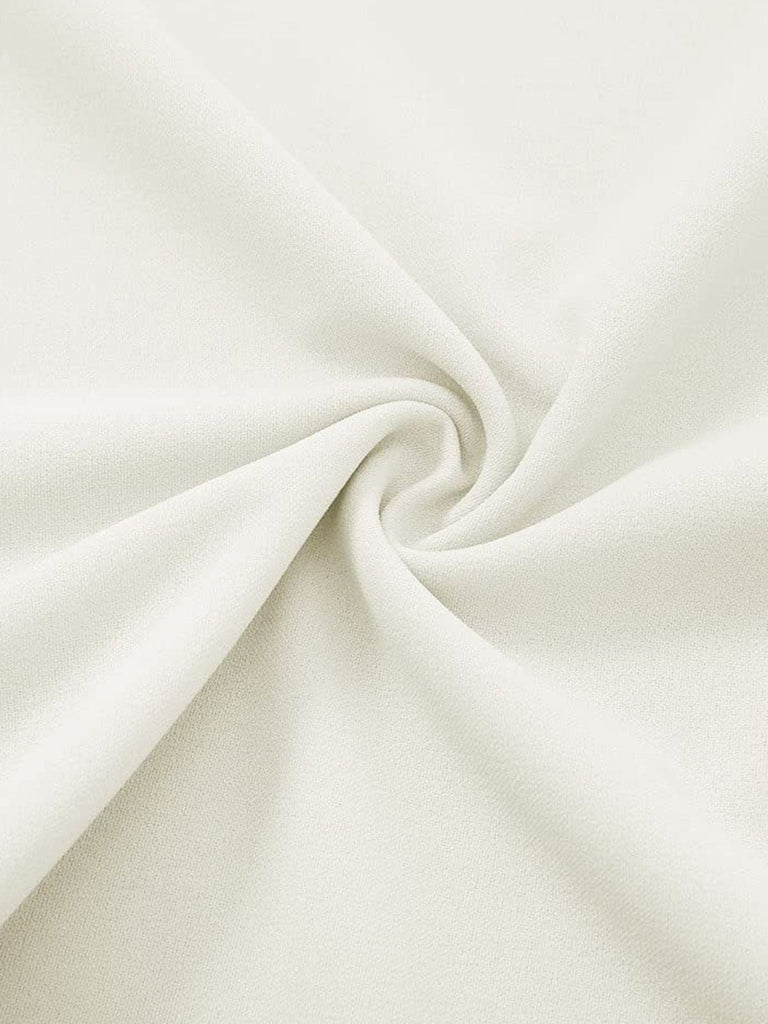 1940er Solide Passform Bogen 3/4 Ärmel Swing Kleid