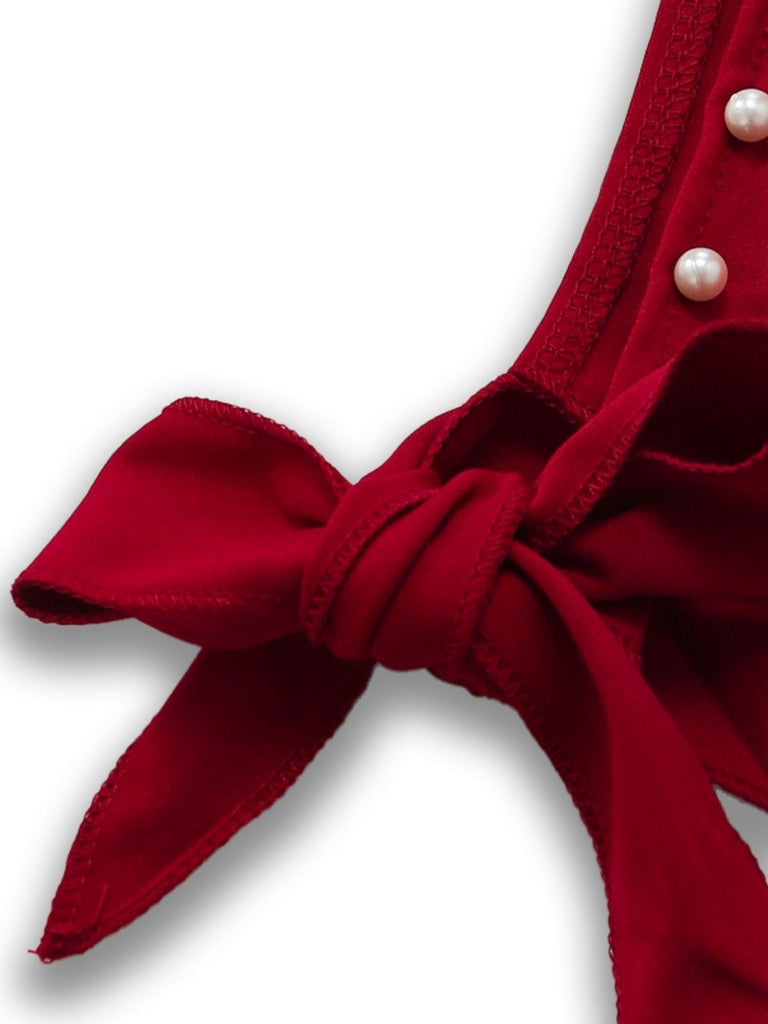 1960er Blumen Cut-Out Patchwork Binde Kleid