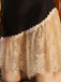 Schwarz 1970er Spitze Spaghetti Träger Slip Nachthemd