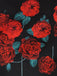 Rot 1950er Rose Ärmellos Patchwork Kleid