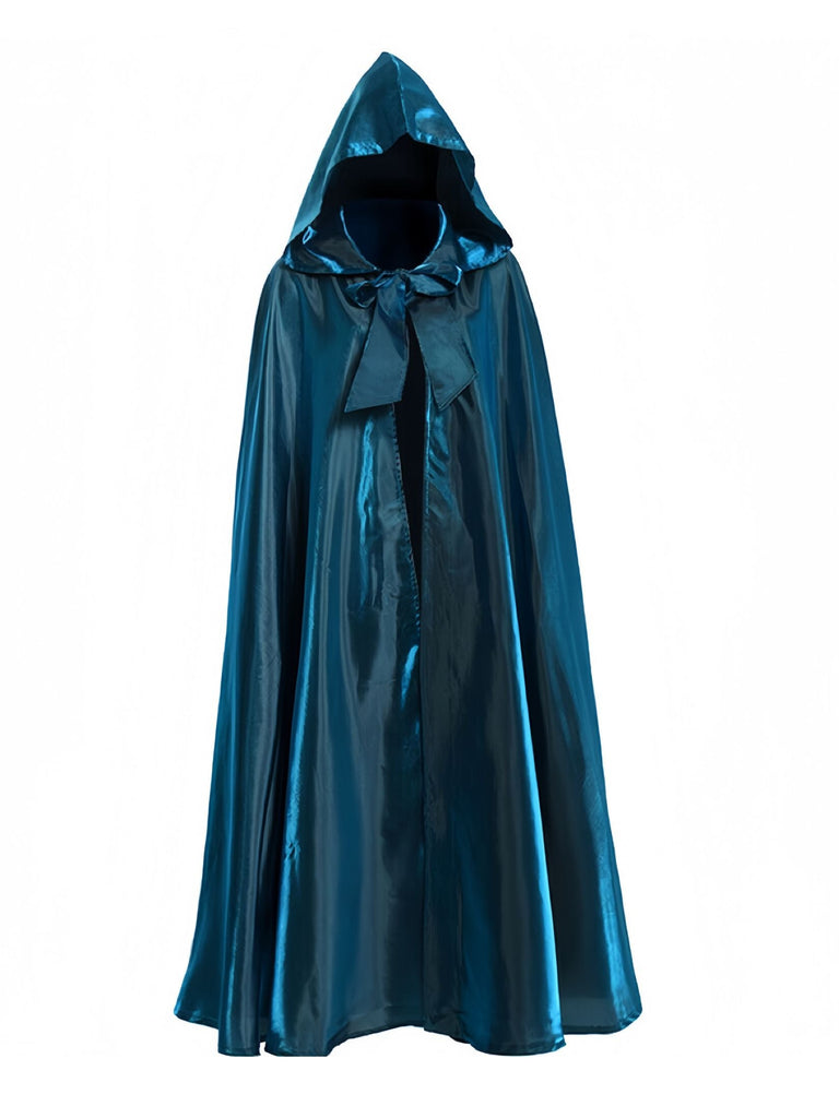 Halloween Solide Tie Hooded Cape Cloak