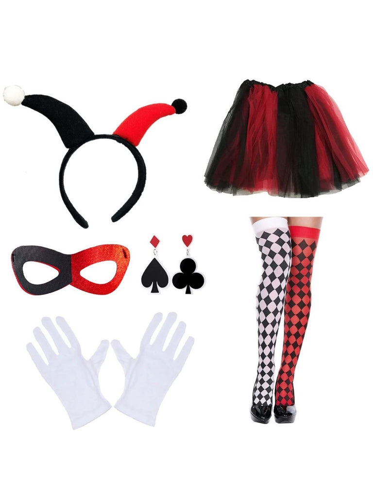 Halloween Clown Kostüm Zubehör Set