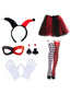 Halloween Clown Kostüm Zubehör Set