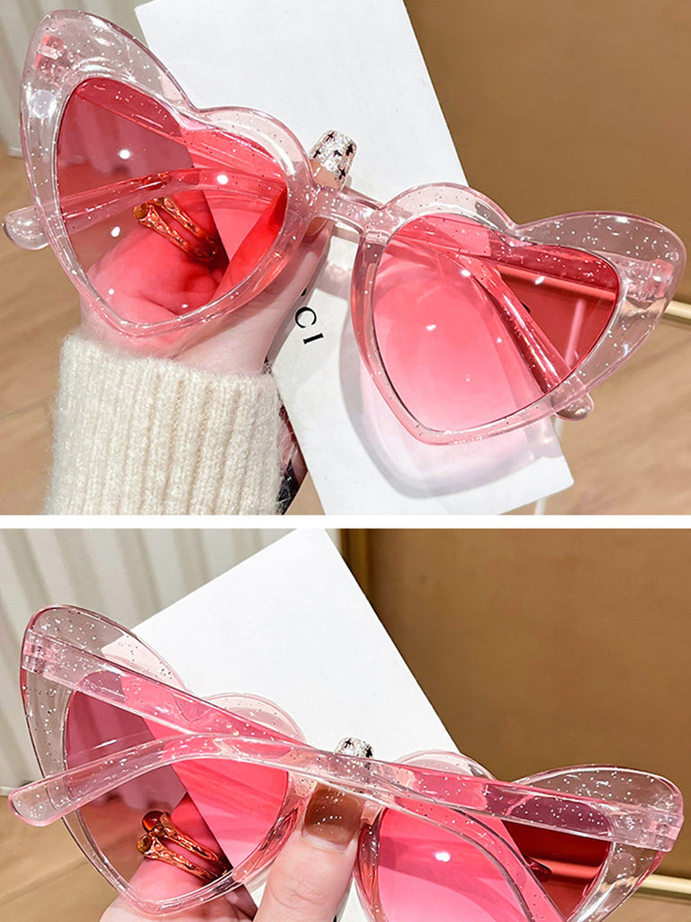 Vintage Gebogen Herz Rahmen Sonnenbrille