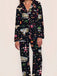 1980er Weihnachten Drucken Rever Pyjama Set