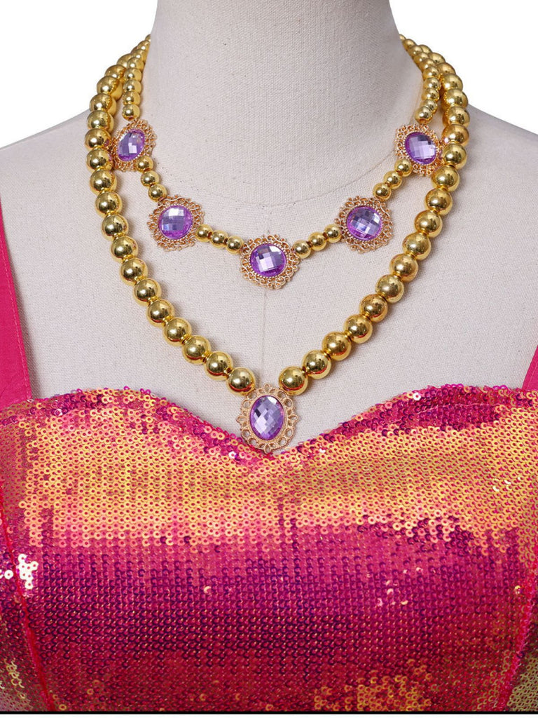 Rosa 1960er Barbie Pailletten Träger Rüschen Kleid