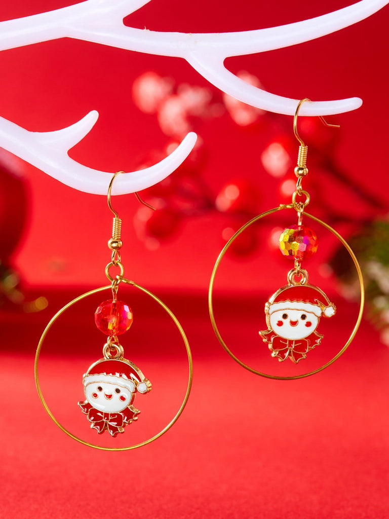 Weihnachtsbaum & Schneemann & Zuckerstange Ohrringe