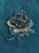 Vintage Strassstein Rose Brosche