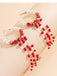 Gothic Blut Perle Quaste Ohrringe