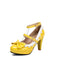 Vintage Bogen Farbblock Schnalle Mary Jane Schuhe