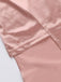 Rosa 1930er Solide Satin Gerüschtes Schlitz Kleid