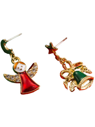 Weihnachten Glocke Engel Schneeflocke Baumeln Ohrringe