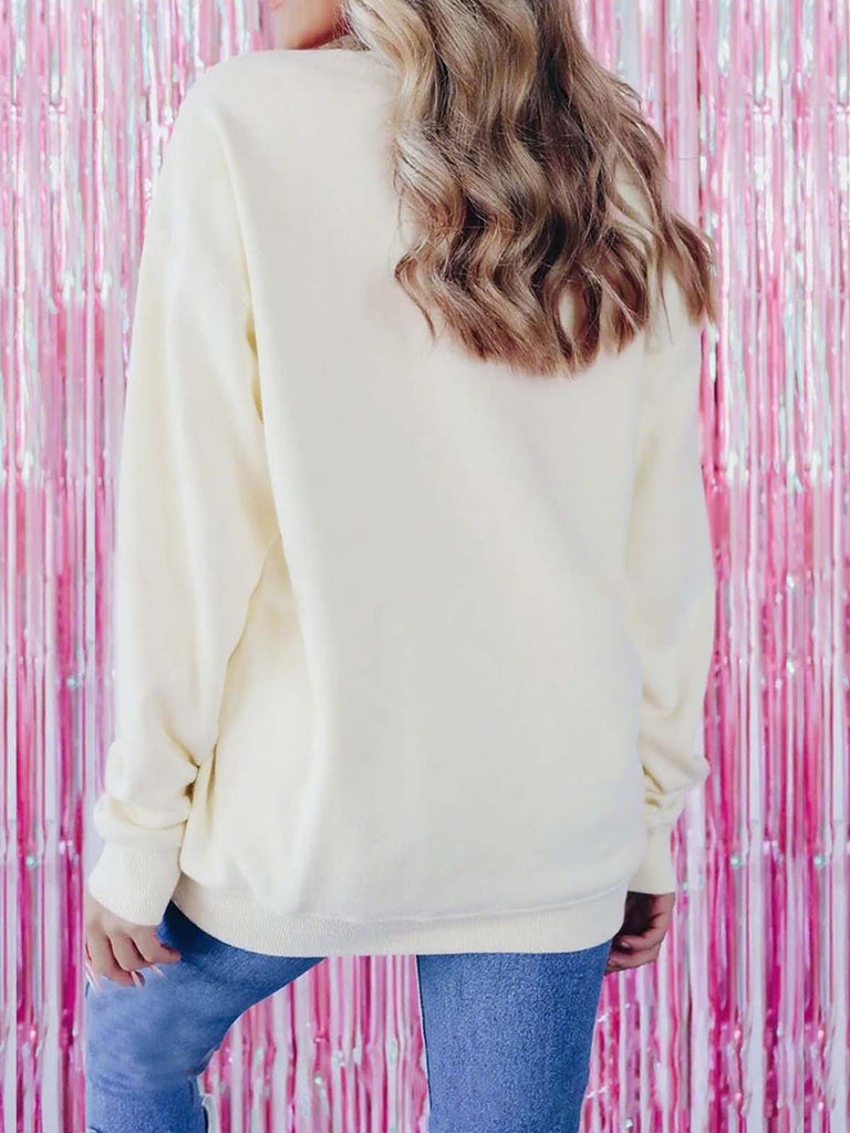 1980er Weihnachtsbaum Paillette Pullover