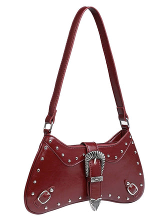 Burgunder Sattel Punk Vintage Tasche