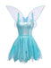1970er Halloween Fee Schmetterling Flügel Funkeln Tüll Kleid