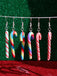 Weihnachten Regenbogen Zuckerrohrbonbon Farbe Ohrringe
