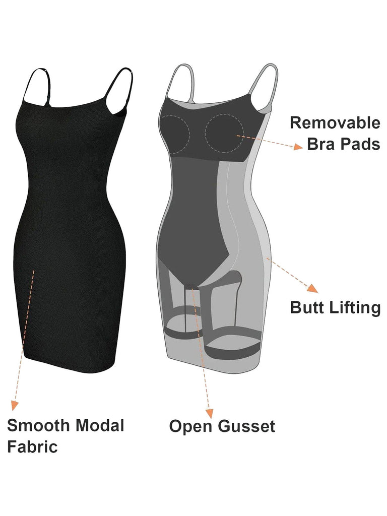 1980er Dehnbar Enges Kleid mit Built-In Shapewear