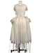Aprikose 1940er Wednesday Enid Stil Kleid