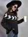 1980er Halloween Boo Polka Dot Gestrickter Pullover