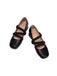 Ballett-Inspiriert Bungee Leder Klobigem Absatz Schuhe