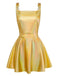 1970er Metallisch Holographic Suspender Kleid