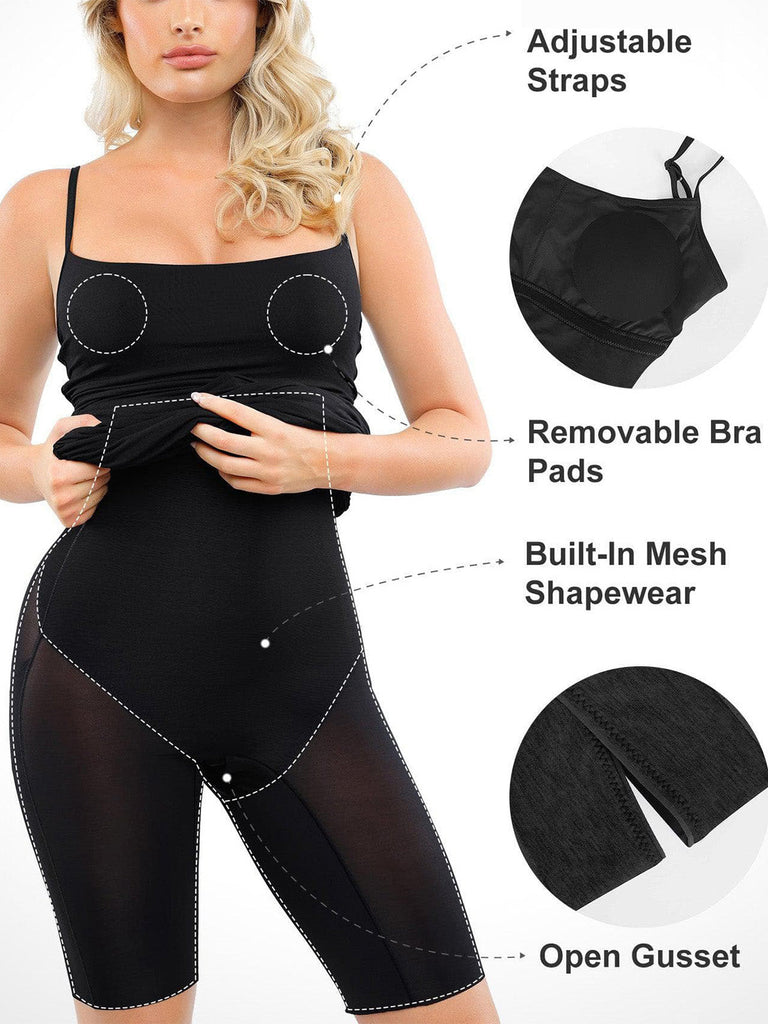 1980er Dehnbar Enges Kleid mit Built-In Shapewear