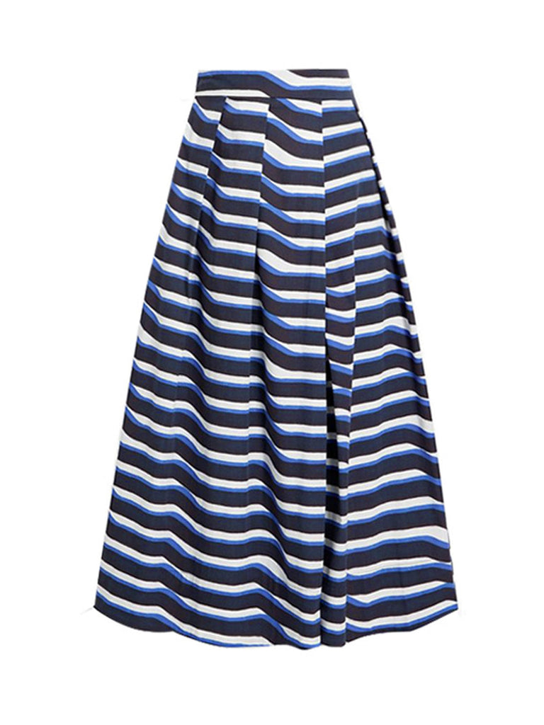 1980er Trägerlos Jeansstoff Einteiliger Badeanzug & Streifen Cover-Up