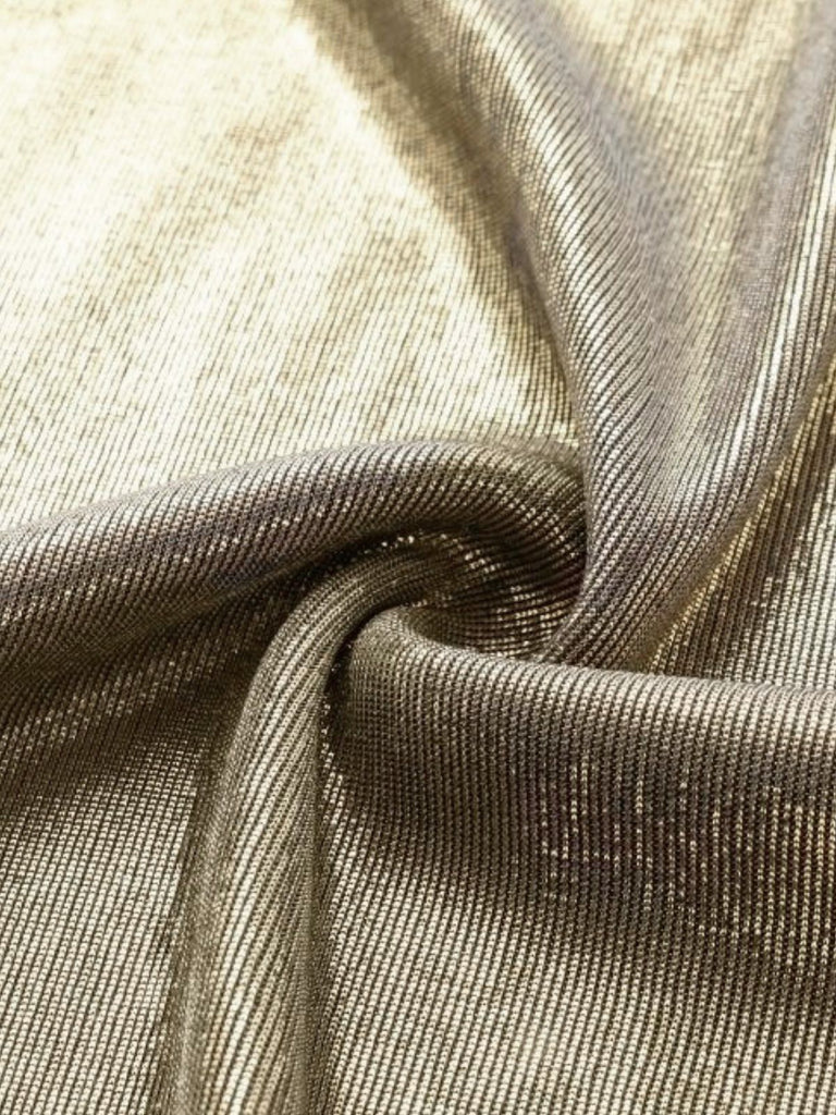 5PCS Gold 1980er Verziert Metallisch Ägyptisch-Inspiriert Bikini Set