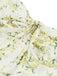 1940er Blumen Schnürung Breit-Träger Kleid