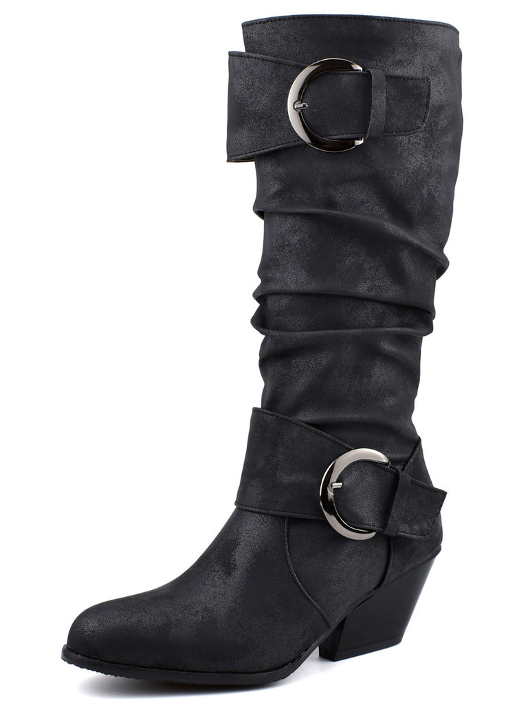 Vintage Schnallen Western-Stil Cowboy Stiefel