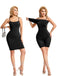 1980er Dehnbar Enges Kleid mit Built-In Shapewear