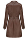 1960er Revers Gürtel Lang Leder Mantel