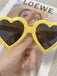 Vintage Gebogen Herzrahmen Sonnenbrille