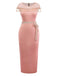 1960er Transparente Fransen Gürtel Enges Kleid