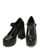Vintage Herz Cut-Outs & Schnalle Mary Jane Absatz Schuhe