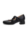 Ballett-Inspiriert Bungee Leder Klobigem Absatz Schuhe