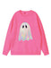 Vintage 1980er Halloween Geist Kürbis Sweatshirt